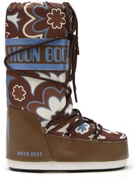 buty zimowe MOON-BOOT ICON FLOWER Brown/Elephant Grey