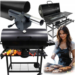 Zestaw Grill Węglowy mata teflon dmuchawa Ogrodowy 2