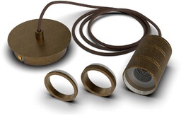 Calex Retro lampa wisząca, 1-pkt., brąz