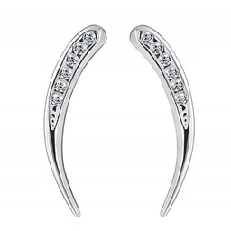 Nausznice Srebrne Z Cyrkoniami Swarovski Pr.925