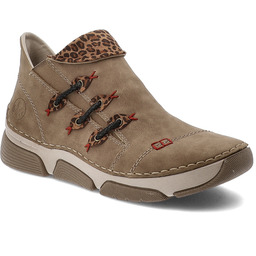 Rieker Beżowe Botki Wygodne Buty Damskie