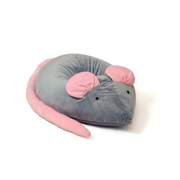 Pufa worek sako Mysz szary-różowy L 110x80