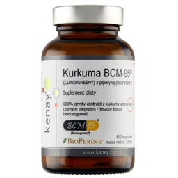 KENAY Kurkuma BCM-95 z piperyną, 60 kaps.