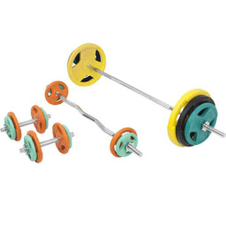 100kg Zestaw sztang i hantli 30mm: Sztanga prosta,