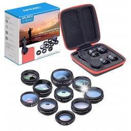 Zestaw Obiektywy Filtry Do Telefonu 10w1 Obiektyw MAKRO