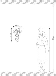 Opviq Lampa ścienna W-029, wycinana laserowo, wzór żyrafy,
