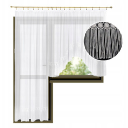 Firana Gotowa Balkon Taras Woal Gipiura 30CM Łuk