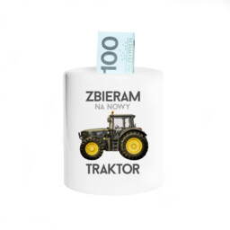 Zbieram na nowy traktor - skarbonka z nadrukiem