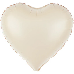 Balon foliowy Serce kremowe - 45 cm -
