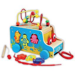 SMILY PLAY AUTO DREWNIANE EDUKACYJNE 5W1 zabawka