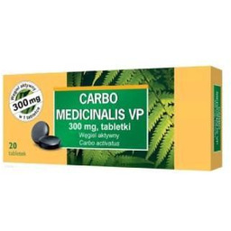 Carbo medicinalis VP 300mg Węgiel aktywny, 20tabl.