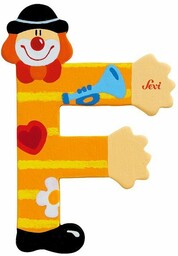Głoska Clown "F", 81742-Sevi, nauka literek dla dzieci,