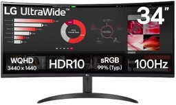 LG 34WR50QK-B 34" 3K VA 100Hz 5ms Zakrzywiony