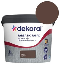 DEKORAL Farba akrylowa do fasad brązowy 5L