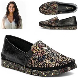 Półbuty Damskie Maciejka SKÓRZANE Czarne Espadryle Oddychające Wiosenne