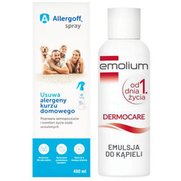 Zestaw na AZS: Allergoff neutralizator alergenów kurzu domowego