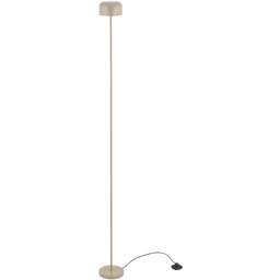 Lampa podłogowa metalowa beżowa LED 162cm z serii