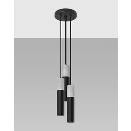 Sollux Lighting Lampa wisząca BORGIO 3P SL.1081 czarna