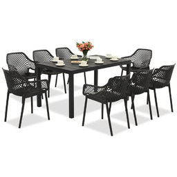 Komplet mebli ogrodowych King/Aria antracytowy dla 8 osób