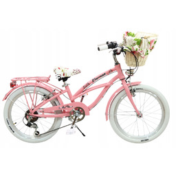Piękny Aluminiowy Różowy Rower 20 Cali beach cruiser