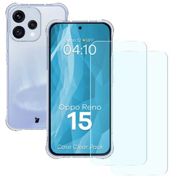 Bizon Elastyczne etui + 2x szkło hartowane Case