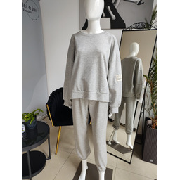 Masełkowy Dres Oversize - Szary One Size