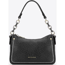 Mała torebka bagietka z ekoskóry czarna