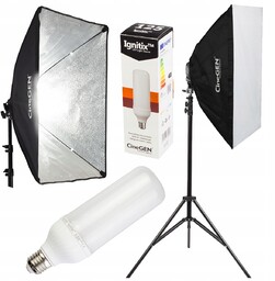 Panolux Lampa Softbox 40x60 125W Led Żarówka Statyw