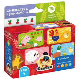 CzuCzu Zwierzątka z gospodarstwa Puzzle do pary 18m+