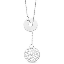 Srebrna krawatka 925 ring z ażurowym kółeczkiem