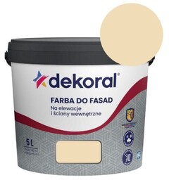 DEKORAL Farba akrylowa do fasad kremowy 5L