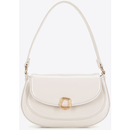 Damska minitorebka z imitacji skóry kremowa