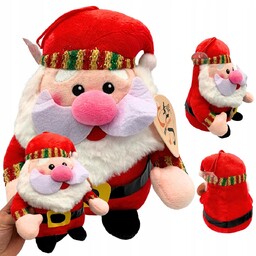 Pluszak Świąteczny Święty Mikołaj Maskotka Zimowa Pluszowa Zabawka