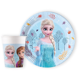 Zestaw kubeczki + talerzyki papierowe Frozen - Kraina
