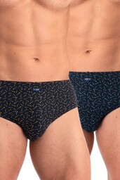 Slipy męskie bawełniane (2 pack) w ciekawy wzór