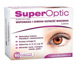 Superoptic Zdrowe Oczy, Luteina, Omega-3 60 kaps.