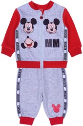 Czerwono-szary, niemowlęcy dres MICKEY Disney 24 m 92
