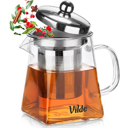 Dzbanek z zaparzaczem do herbaty szklany żaroodporny 330