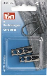 Prym 416664 2-otworowy gunmetal stoper do sznurka, metal,