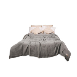 Matex Koc narzuta muślinowa 210x240 szara Muślina