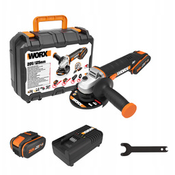 Szlifierka kątowa Worx WX803 Akumulatory 2Ah i 4Ah