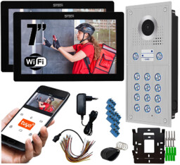Wideodomofon dwurodzinny 2 przewody 5TECH Virgo (B)8" stacja