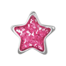 Kolczyki - studex-system 75 - błyszcząca różowa gwiazdka