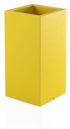 Kwadratowa donica Tower Pot 70 cm żółta