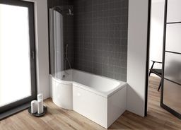 Besco Inspiro 150x70cm wanna z parawanem lewa +