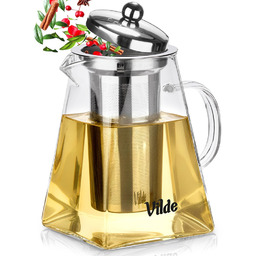 Dzbanek z zaparzaczem do herbaty szklany żaroodporny 920