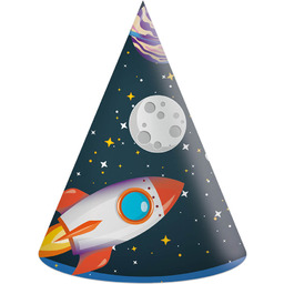 Czapeczki urodzinowe Kosmos - 6 szt.