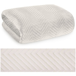 Narzuta 170 x 210 Dekoracyjna Welurowa Sofia Krem