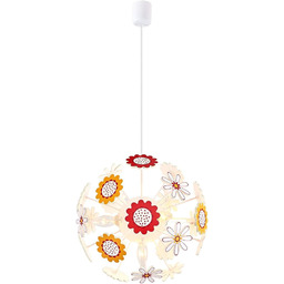 Homemania Lampa wisząca Flowers żyrandol okrągły, lampa sufitowa,