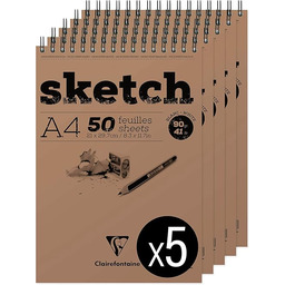 Clairefontaine 96904C - Blok spiralny z papieru szkicowego